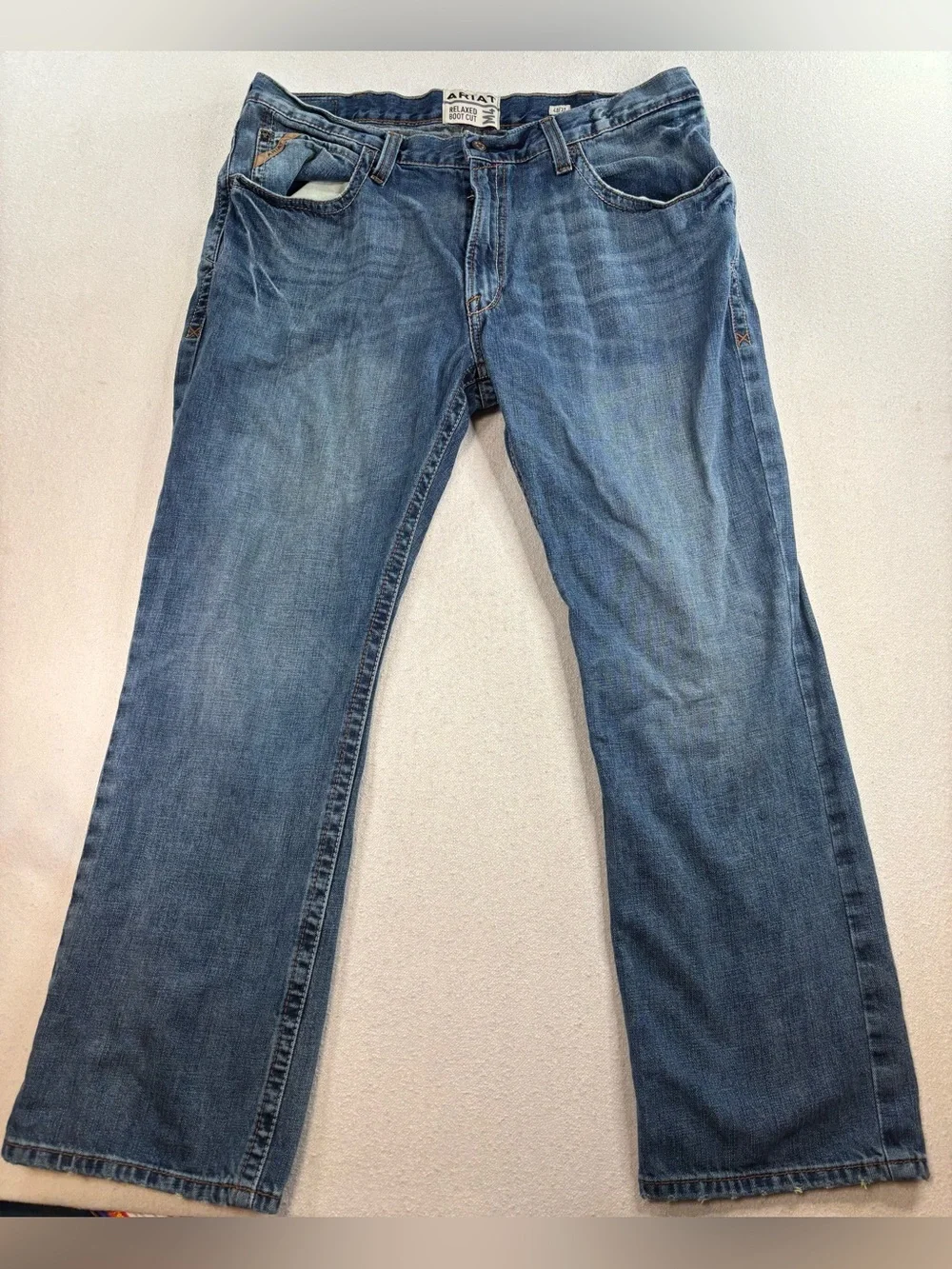 Ariat M4 Relaxed Boot Cut Jeans Men’s 40x32 Blue Western Denim Cowboy Pants